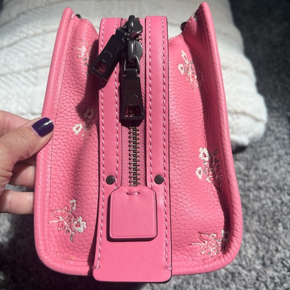 New with tags Coach Pink Satchel with Floral Accents - Picture 16 of 16